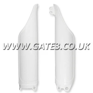Honda CRF 450 X 2005-2020 White Polisport Plastic Front Lower Fork Guards - Picture 1 of 1