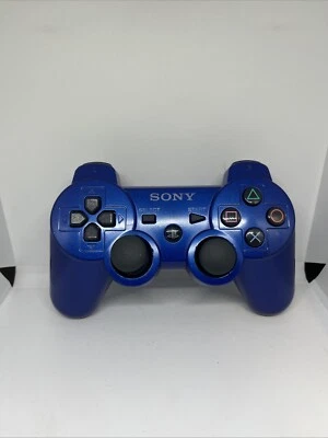 Sony PlayStation 3 PS3 Dualshock Sixaxis Wireless Blue OEM Controller Works READ - Image 1 of 4