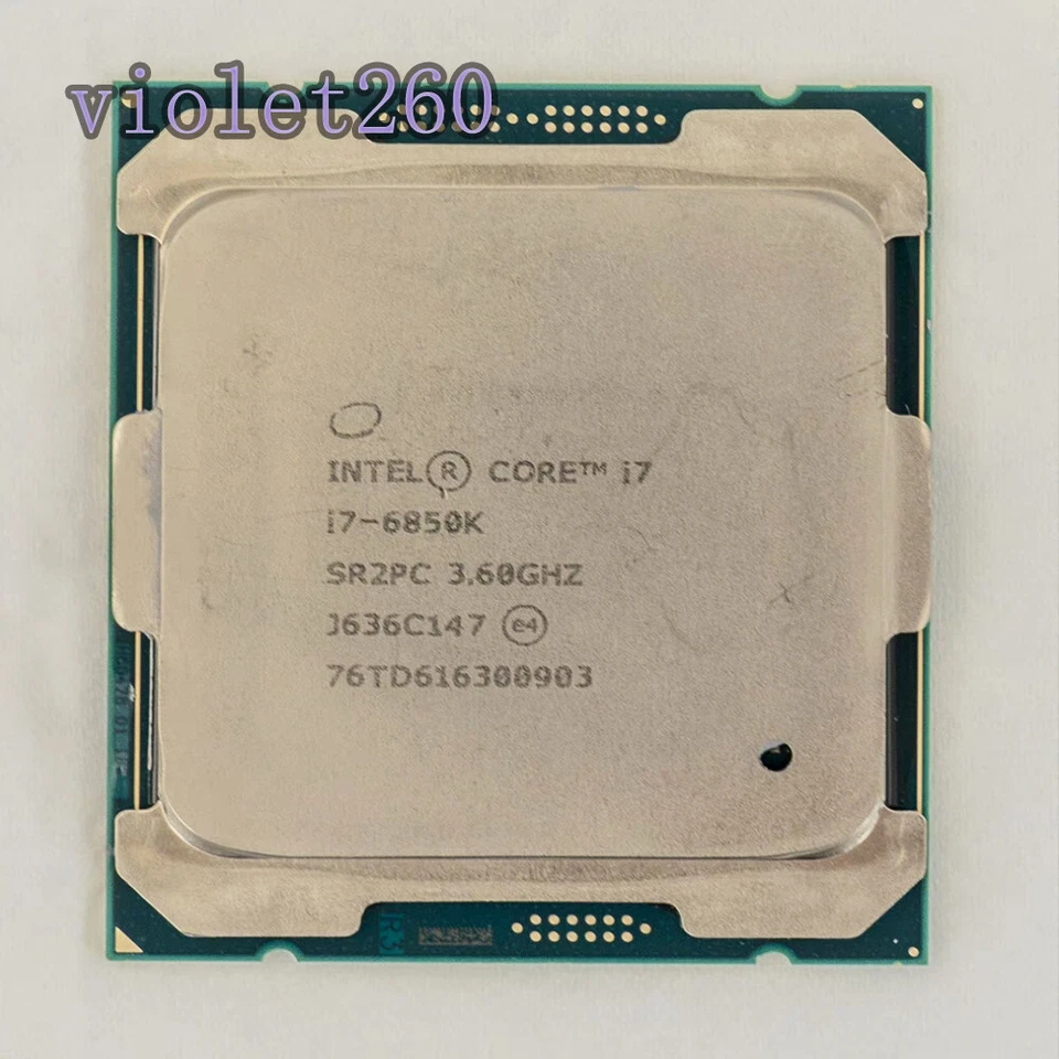 Intel Core i7-6850K FCLGA2011 CPU Processor 3.6GHz 6C/12T 15 MB - Image 1 of 1