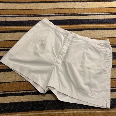 Vintage Shorts Nike White Mini Short Shorty Athletic Retro 80s Tennis 36 - Image 1 of 4