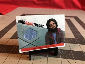 2012 Cryptozoic Big Bang Theory Leonard’s Blue T-Shirt Authentic Wardrobe Card - Picture 1 of 7