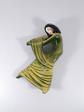 RARE Vtg Ceramic Arts Studio Shadow Dancer A Wall Hanging Plaque Decor Figure