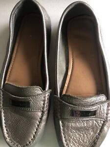 Calvin Klein Womens Leather Loafers Shoes Flats Slip On Size 9M