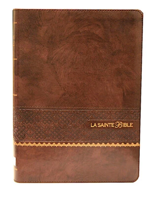 French Bible LARGE PRINT, Louis Segond 1910 Imitation Leather Brown - Image 1 of 4