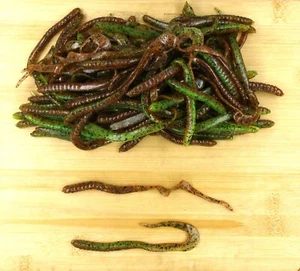 (75) V&M 6" Twist Tail Worms Gold Pumpkin Bulk Lot Brand New - Picture 1 of 2