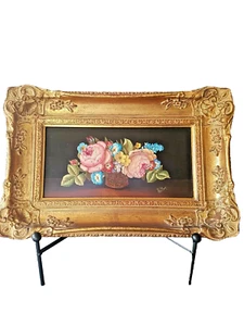 Hedwig Wollner-Beuk still life oil painting, 17 x 12" frame, 12 x 7" painting - Picture 1 of 12