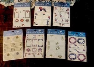 Frances Meyer Lot Of 7 Pkgs Vtg Labels For Gifts Scrapbooking Canning NIP Rare! - Picture 1 of 10