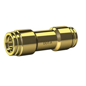 Brass Nylon Air Line Joiner 1/4" DQ62DOT04 - Push-to-connect DOT Approved - Picture 1 of 1
