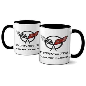 Personalized Corvette Coffee Mug 11oz 15oz Ceramic GM Chevy Stingray Ceramic Mug - Picture 1 of 1