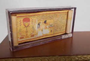 Dolls house miniature Museum / History EGYPTIAN PAPYRUS (M) in display case