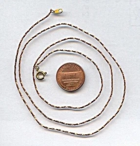 1 LATÓN MACIZO VINTAGE 1mm. COLLAR CADENA COBRA RETORCIDA 24" CH26 - Imagen 1 de 1