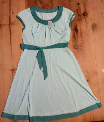Vintage Shadowline Nightgown Womens M Green Nylon House Dress Sash Still NWT - Image 1 of 4