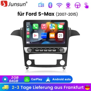 Carplay Android 14 Autoradio Für Ford S-Max 2007-2015 2+64GB GPS Navi WIFI SWC - Bild 1 von 19