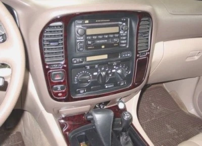 CONJUNTO INTERIOR ESTILO TOYOTA LAND CRUISER 1998 99 00 01 02 KIT DE ACABAMENTO PAINEL DE MADEIRA - Imagem 1 de 4