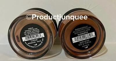 bareMinerals Lot Of 2 HTF Tinted Mineral Veil & Warmth Bronzer Travel Sizes - Image 1 of 4