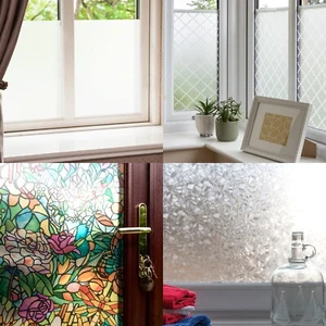 Fensterfolie Sichtschutz Selbstklebend UV-Schutz Fenster Glasdekor Blickdicht - Bild 1 von 34