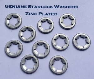 Starlock Lock Clamp Star Retaining Clip Washers 10mm Pack Of 10 - Picture 1 of 1