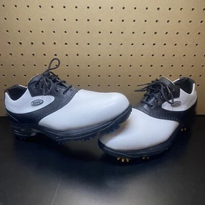 ETONIC Golf Shoes SFT20-2 Mens Black/White Leather Size 8 Softech Power Pod - Picture 1 of 9