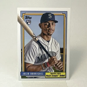 JULIO RODRIGUEZ 2022 Topps Archives #375 Rookie RC Major League Debutto - Foto 1 di 2