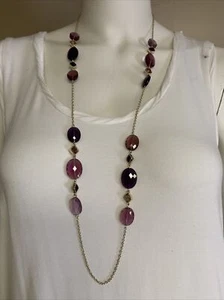 NWOT BROOKS BROTHER PURPLE NECKLACE SIGNED P620 - Picture 1 of 5