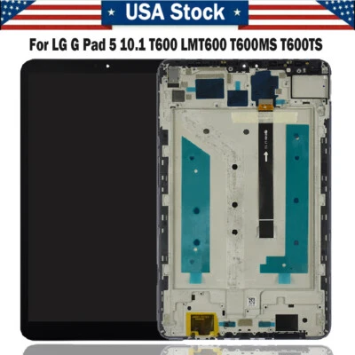 Replacement LCD Display Touch Screen Digitizer +Frame For LG G PAD 5 T600 T600TS - Image 1 of 4