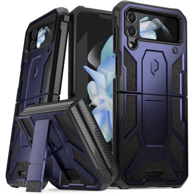 Poetic Spartan Series Case for Samsung Galaxy Z Flip 4 5G 2022 Metallic Blue - Image 1 of 4