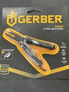 GERBER DIME 12 Tool Multi-Plier. Stainless Steel. Keychain Compatible. Black. - Picture 1 of 3