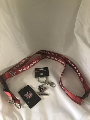 Houston Texans Key Ring & Key Safety ID Holder Both New With Tags Good Price! Cover