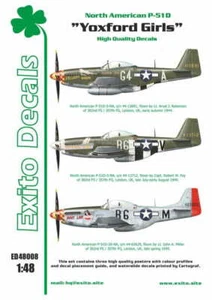 CALCOMANÍAS EXITO ED48008 - 1:48 Yoxford Girls - Mustang North American P-51D - Imagen 1 de 8