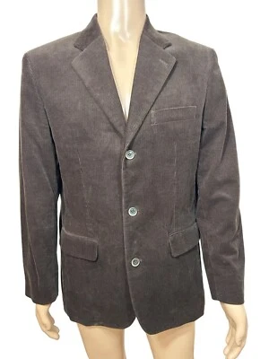 Tasso Elba Men’s Vtg Blazer Sports Coat Jacket M 39 -41 Brown Corduroy 3-Button - Image 1 of 4