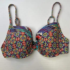 Profile Blush Bikini Top Women Small D Cup Pad Beach Resort Swim Party Core Ni - Picture 1 of 9