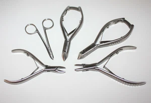 Profi Fußpflege Diabetiker Set Nagelzangen Kopfschneider Instrumente 5 Teile - Bild 1 von 1