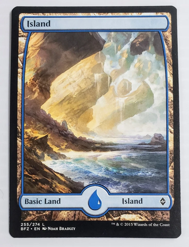 X 1 MTG Battle For Zendikar Island Full Art 255/274 LP Magic The Gathering  - Image 1 of 1