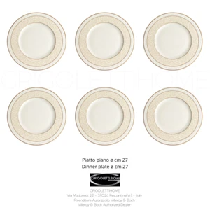 Villeroy & Boch - IVOIRE - Set 6 Piatti Piani cm 27 - Rivenditore Autorizzato - Imagen 1 de 6