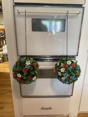 Martha Stewart Topiary Kissing Ball Fern Gardenia, Summer Multicolor Pair 2 - Image 1 of 4