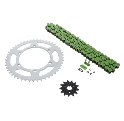 1996 1997 Kawasaki KX125 125 Green O Ring Chain And Sprocket 13/49 112L - Image 1 of 4