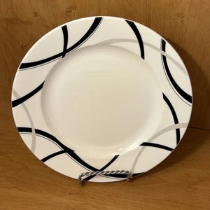 Lenox "Vibe" schwarz & grau Swirl gestreift Salat Dessert Teller 8 5/8" - Bild 1 von 5