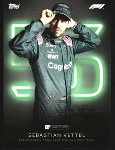 SEBASTIAN VETTEL 2021 TOPPS LIGHTS OUT ASTON MARTIN COGNIZANT F1 - Picture 1 of 3