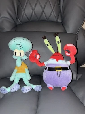 Ty Beanie Baby Squidward & Mr.Krabs 长毛绒 — 第 1/4 张图片