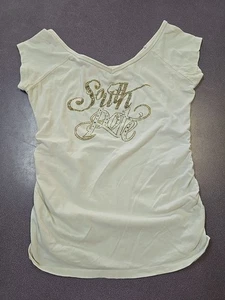 Women’s South Pole Short Sleeve shirt Y2K With Rhinestones Size Medium - Picture 1 of 7