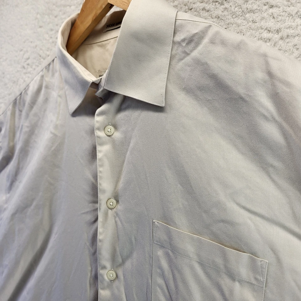 Pronto Uomo Button Up Shirt Mens 17 34/35  Cream Oxford Non-Iron Classic XL - Image 1 of 4