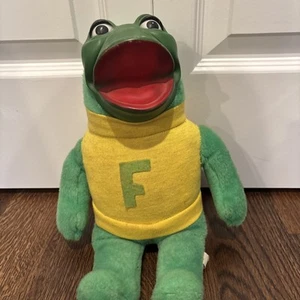 1970er Vintage Rushton New Zoo Revue Freddie der Frosch Plüsch Gummi Gesicht 14 Zoll - Bild 1 von 6