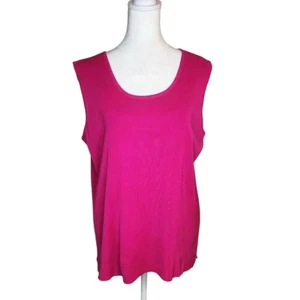 NEU Ming Wang rosa Strick ärmellos Pullover Shell Größe Large - Bild 1 von 8