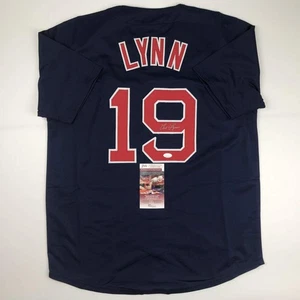 Autographed/Signed FRED LYNN Boston Blue Baseball Jersey JSA COA Auto - Picture 1 of 4