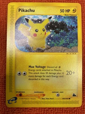 Pokémon TCG Pikachu 84/144 SKYRIDGE 2003 Non Holo Regular - Image 1 of 4