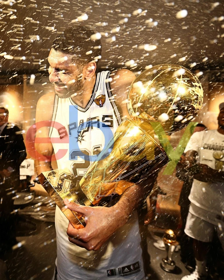Tim Duncan 2014 NBA Champion Antonio Spurs 8x10 NBA Basketball Photo - Image 1 of 1