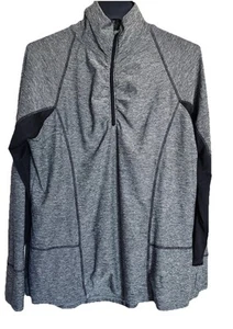 Champion Damen halb tailliert sportlich grau Viertel Reißverschluss Langarm Stretch XL - Bild 1 von 9