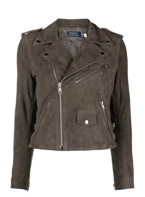 NEW! Polo Ralph Lauren Asymmetric zip-fastening Jacket Goat Suede Women’s Small - Image 1 of 4