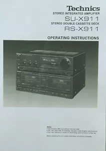 Technics SU-X911 - RS-X911 - Sistema Midi - Instrucciones de Funcionamiento - MANUAL DE USUARIO - Imagen 1 de 1