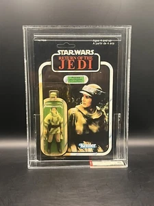 Vintage Star Wars 1983 CAS/AFA 85/80/90 Princess Leia Poncho ROTJ Back MOC UNP! - Picture 1 of 8